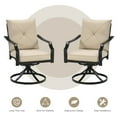 thumbnail image 6 of Costway Set of 4 Patio Swivel Dining Chairs Cushioned Armrest Garden Deck, 6 of 11