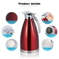 thumbnail image 7 of Stainless Steel Coffee Tea Pot Double Wall Vacuum Insulated Thermo Jug Hot Water Bottle Flask for Coffee, Hot Water, Tea, Hot Beverage - Keep 12 Hours Hot, 24 Hours Cold 2L-Red, 7 of 7