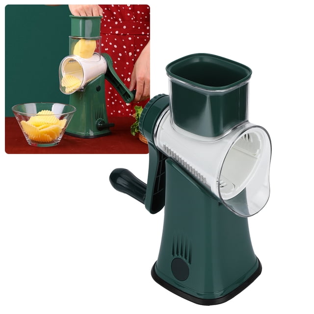 Cortador de Vegetales Lavable 5-en-1 Multipósito, Chopper de Comida Manual, para el restaurante Gadgets de Cocina para el Hogar Verde