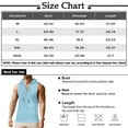 thumbnail image 3 of Yiaimeir Men's Sleeveless Hoodie With Lace-Up Design Lightweight Cotton Blend Casual Gym Workout Pullover For Summer Comfort,Size S-3XL, 3 of 3