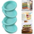 thumbnail image 3 of Ventas promocionales Moldes redondos de silicona para pasteles, 6 paquetes de moldes de silicona antiadherentes para hornear, pasteles, muffins y posavasos de resina de 4 pulgadas, 3 of 5