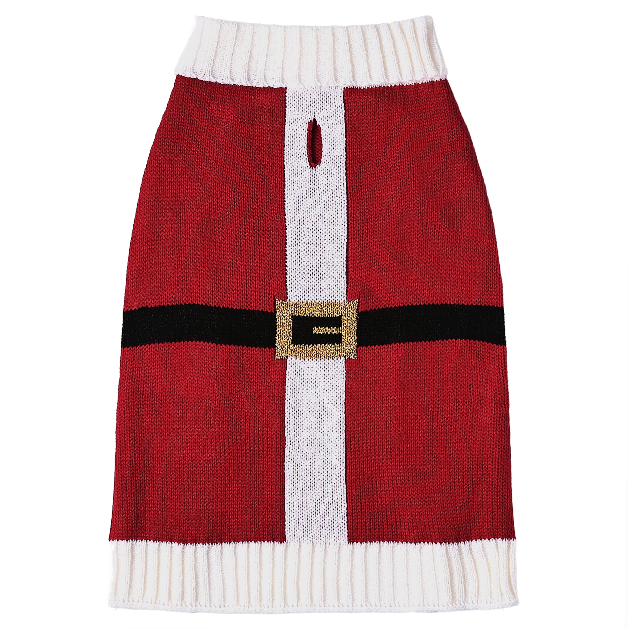 Vibrant Life Holiday Pet Sweater for Cats & Dogs, Santa, Red, Small