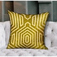 thumbnail image 2 of Plutus Goldenrod Velvet Gold Geometric Luxury Throw Pillow Double sided 12" x 20", 2 of 3