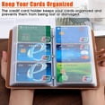 thumbnail image 3 of RV Tarjetero RFID, organizador de tarjetas de visita de cuero con 96 ranuras para tarjetas, protector de tarjetas de crédito para gestionar sus diversas tarjetas y documentos importantes para evitar p, 3 of 5