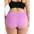 thumbnail image 3 of Joyspun Women's Plus Seamless Hipster Panties, 3-Pack, Sizes 1X-5X, 3 of 7