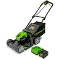 thumbnail image 1 of Greenworks 80V 17-Inch Lawn Mower, 2.0Ah Battery and Charger Included, 1 of 1