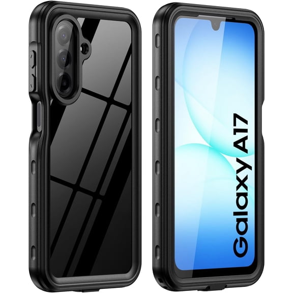 For Samsung Galaxy A17 5G Phone Case, IP68 Waterproof Built-in Screen Protector [Full Body Shockproof] Dustproof Underwater Protective Phone Case for Samsung A17 5G