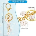 thumbnail image 2 of Uxcell Initial Letter Flower Keychain, Alphabet L Enamel Charm Flower Keyring, White, 2 of 6