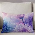 thumbnail image 3 of Purple Blue Flowers Throw Pillow Cover 20 x 26 Inch Decorative Pillow Cover Summer Botanical Plants Lumbar Pillowcase Seasonal Rectangle Cushion Case for Couch Sofa Bed Living Room, 3 of 7