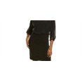 thumbnail image 2 of Adrianna Papell Women's Chiffon & Jersey Sheath Dress Black Size 10, 2 of 3