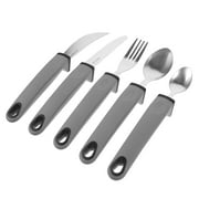 5 Pcs Stainless Steel Flatware Cutlery Adaptive Utensil Adapted Silverware Forks and Knives Chopsticks Set Elder