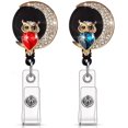 thumbnail image 1 of Conjunto de 2 porta insignias retráctiles de pJMgamino, adorable hecho a mano brillante, 1 of 5