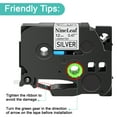 thumbnail image 3 of NineLeaf 50 Pack Compatible for Brother P-touch TZe-931 TZe931 TZ-931 TZ931 12mm Black on Silver Laminated Label Tape 0.47" x 26.2 ft (12mm x 8m), 3 of 3