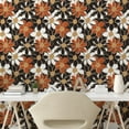thumbnail image 2 of Ambesonne Floral Peel & Stick Wallpaper for Home, Classic Chamomile Flowers, 13"x100", Burnt Orange Camel Brown, 2 of 5