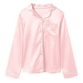 thumbnail image 7 of Hessimy Toddler Boys Girls Spring Summer 2Pcs Long Sleeve Button Pajamas Casual Set, Button Pjs Style,1-11 Years(Light Pink,5-6 Years), 7 of 7