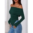 thumbnail image 3 of Remera PRETTYGARDEN Mujer Escote Hombros Descubiertos Manga Larga Ajustada - XXL, 3 of 8