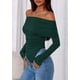 thumbnail image 3 of Remera PRETTYGARDEN Mujer Escote Hombros Descubiertos Manga Larga Ajustada - XXL, 3 of 8