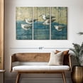 thumbnail image 3 of Elephant Stock Sandpipers Oil Distressed Wall Art - Horizontal Multi Panel Canvas - Living Room Wall Decor - Animal Multi Panel - Blue And Beige Decor By Paul Brent - 50" x 32", 3 of 8
