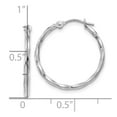 thumbnail image 4 of 10k White Gold Polished Twisted Hoops, 4 of 4