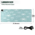 thumbnail image 4 of Wobogo White Snowflakes Heated Mouse Pad Extra-Large Desk Mat With 3 Heating Levels and 3-hour Auto Shut-Off Protection Ideal for Computer Keyboards Home Office Hand-warming Essential 31.5in × 13in, 4 of 9