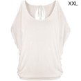 thumbnail image 4 of Guardurnaity Tops recortados con hombros descubiertos para mujer, blusa holgada de verano, camisetas de manga corta, camisetas informales holgadas Prendas para la parte del cuerpo Blanco XXL, 4 of 6