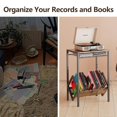 thumbnail image 3 of GILLAS Mueble para Tocadiscos, Organizador de Reproductor de Discos, Mueble para Vinilos, Mesa Soporte para Tocadiscos &Aacute;lbumes, Libros, Organizador Porta de Discos de Vinilo Capacidad de 10, 3 of 7