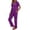 Dark Purple, variant on Weebloom Pajama Women Short Sleeve Button Down Pajama Soft Outfit Long Pants Cozy Two Piece Sleepwear Nightwear Pjs Loungewear White 2Xl