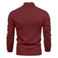 thumbnail image 3 of Men's Winter Thickened Warm Sweater Medium Collar Multi-Color Top, Cozy and Fashionable for Cold Weather, Ideal for Men's Layering and Daily Use,Wine,2XL, 3 of 3