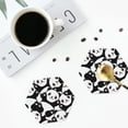 thumbnail image 5 of Balery 6 Pcs Seamless Pattern Cute Pandaleather Coasters Set, Drink Table Cup Coasters For Living Room Kitchen Coffee Decor, 5 of 9