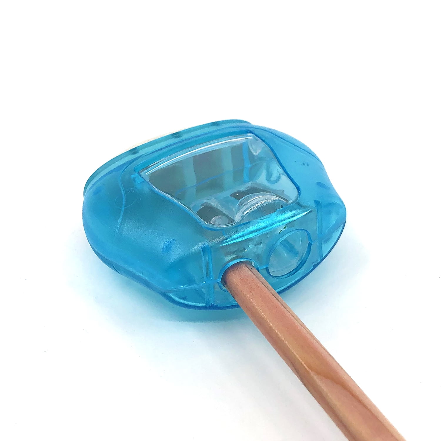 Scribble Stuff 2-Hole Manual Pencil Sharpener with Built-In Eraser  Handheld, Blue