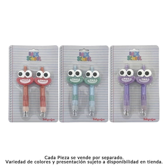 Bolígrafos Prichos Varios Modelos 2 Piezas