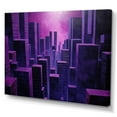 thumbnail image 2 of Designart "A Skyscraper Horizon With Orchid And Obsidian Tones" Skyscrapers Canvas Wall Art, 2 of 7