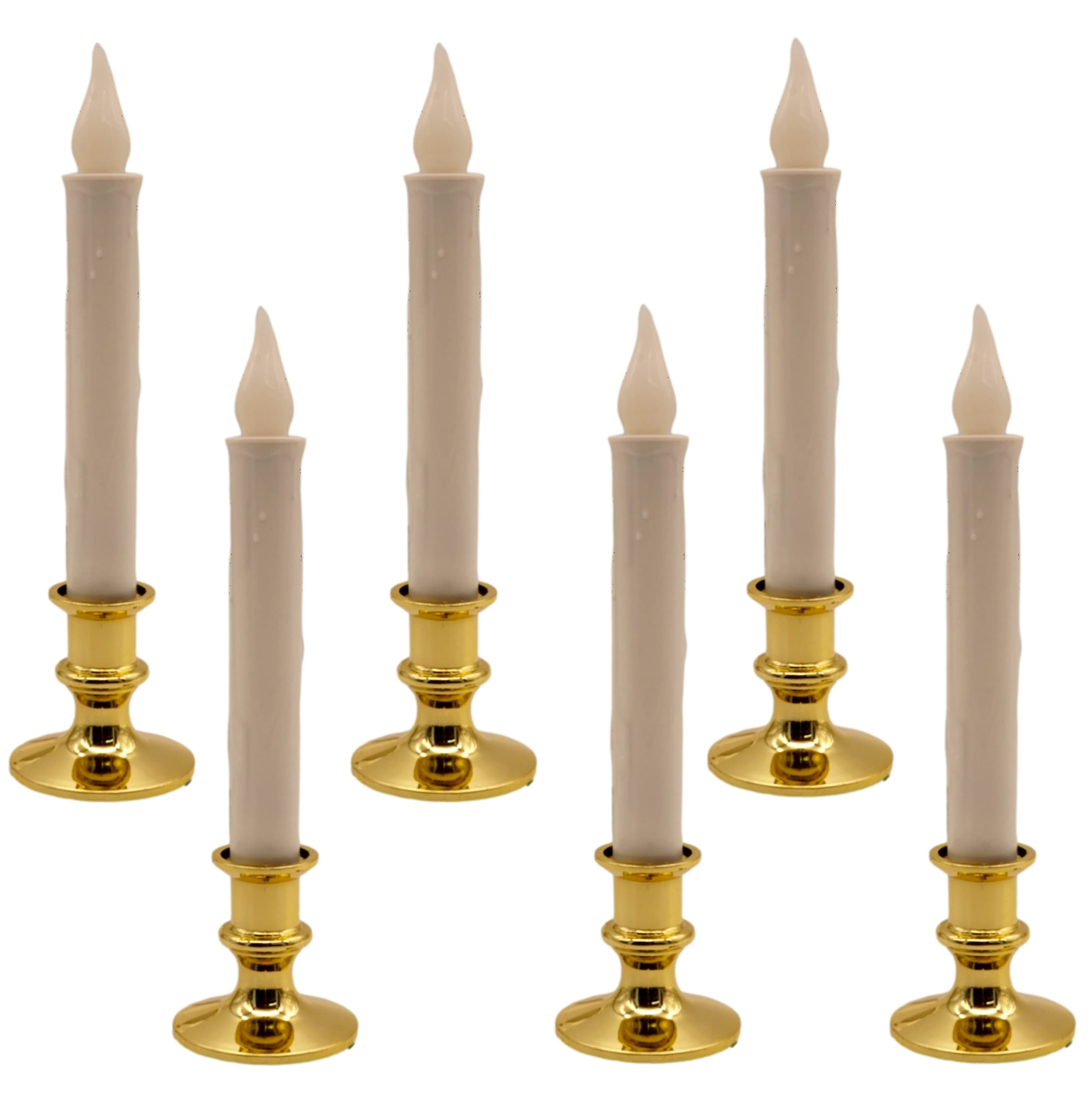 Sylvania V24329-88 4 Pack 9" Battery Operated Flickering LED Window Candles 6 