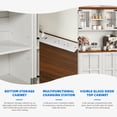 thumbnail image 3 of Uforic Kitchen Pantry Cabinet with Doors & Shelves, Storage Cabinet with Tilt Out Design for 13-gal Trash Bin, White, 3 of 8