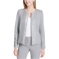 thumbnail image 2 of Calvin Klein Mujer Flyaway Blazer Chaqueta, Gris, 6 Calvin Klein Sin botón, 2 of 2