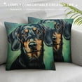 thumbnail image 3 of Orinice Dog Graphic Decorative Cotton Linen Pillow Cover for Home Living Room Sofa Bed, 1PC 24x24in, 3 of 5