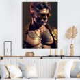 thumbnail image 2 of Designart Fashion Muscular Man With Sun Glasses X Canvas Wall Art, 2 of 5