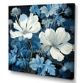 thumbnail image 2 of Designart "Minimalist Flowers: Blue And White Geraniums I" Geraniums Canvas Prints, 2 of 7