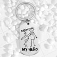 thumbnail image 2 of Llavero de papá para hombre, lindo llavero para mochila de coche, regalos para él, día del padre, cumpleaños, Navidad de hijo e hija, 2 of 5