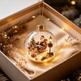 thumbnail image 3 of suore Christmas Decor, Glowing Christmas Story Ornament, 3.1In Mini Holiday Scene in Christmas Balls with Lights, Xmas Tree Ornaments for Mantel Outdoor Indoor Holiday Decoration & Gift, 3 of 8