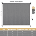 thumbnail image 3 of TLGREEN Outdoor Roller Sun Shade 8' x 6', HDPE Shade Cloth, Aluminum Tube, Coffee（Gray）, 3 of 10