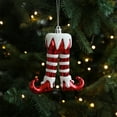 thumbnail image 5 of Festive Christmas Decorations - Assorted Character Ornaments with Hooks - Durable Plastic Tree/Window Pendants (4.7in, Red), 5 of 6