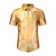 thumbnail image 5 of Camisetas Holográficas INSPIRE CHIC para hombres, cuello redondo, de manga corta, tops metálicos dorados S, 5 of 5