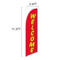 thumbnail image 6 of Vispronet Welcome Feather Flag Kit, 13.5ft Red & Yellow Banner Flags with Pole Set, Both Bases, 6 of 7