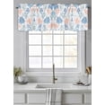 thumbnail image 4 of Colorful Coral Curtain Valances for Windows, Summer Coastal Watercolor Ocean Kitchen Valance Window Treatment, Light Filtering Block Curtains for Bathroom/Bedroom/Living Room 60'' x 18'', 4 of 9
