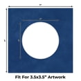 thumbnail image 2 of Brooke Blue Suede Picture Frame Mat for 7x7 Frames - Circle Opening for 4x4 Photos - 1 Mat, 2 of 7