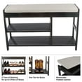 thumbnail image 5 of Lavish Home 3-Tier Shoe Bench with Cushioned Seat for Entryway (Black), 5 of 7