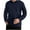 Navy, variant on ZCFZJW Mens Quarter Button up Sweatshirt Quilted Long Sleeve Mock Neck Active Sweater Waffle Knitted Pullover Polo Shirts With Pockets Gray XXXL