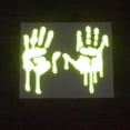 thumbnail image 3 of High Intensity Grade Reflective Bloody/Dripping Hands for Helmets, Windscreens, Rear Windows, Bumper Stickers (5 inches Height, Lime Green), 3 of 4