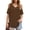 Coffee, variant on Women's Shirts Cold Shoulder Tops Summer Short Sleeve V Neck Loose Fit T Shirt Basic Black Tee Blouse